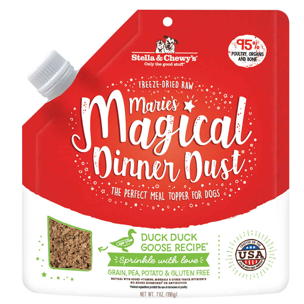 Stella & Chewy??s Marie??s Magical Dinner Dust Duck Duck Goose Freeze-Dried Dog Food Topper 7oz