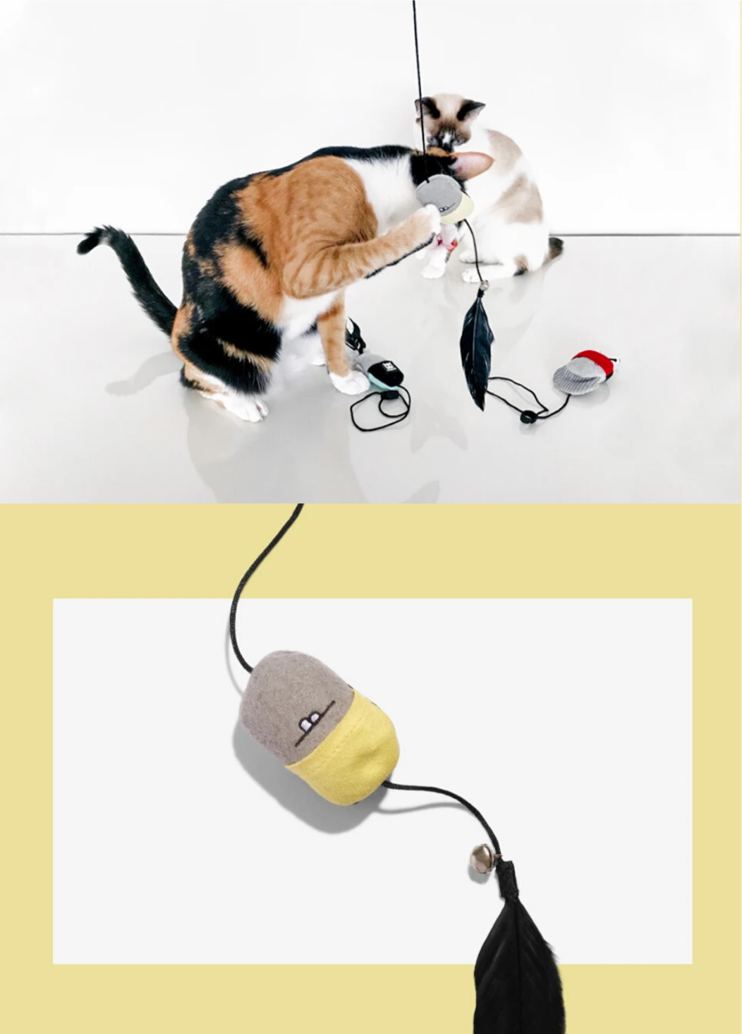 Zee.Cat Finger Puppets Trio Cat Toy