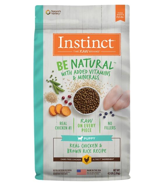 Instinct Be Natural Real Chicken & Brown Rice Puppy Dry Dog Food 24lb (Exp 22Mar24)