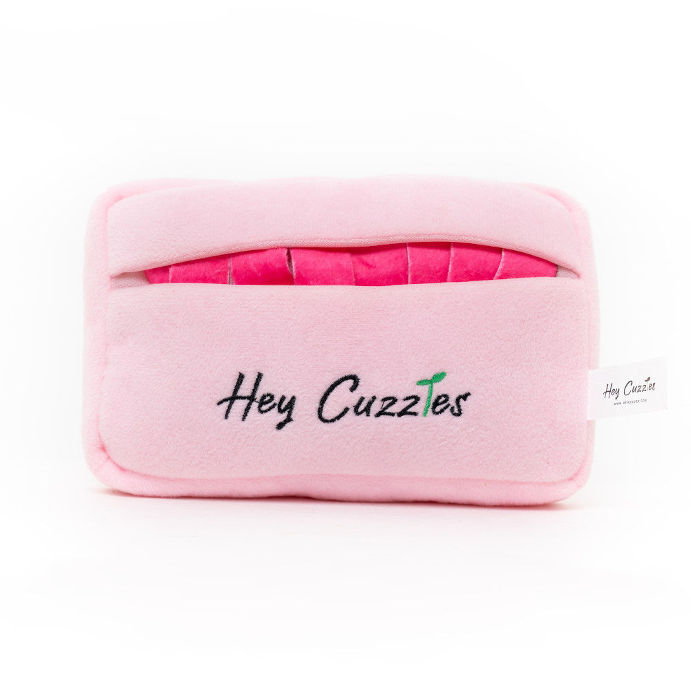 Hey Cuzzies Interactive Hide N Seek Strawberry Pawky Dog Toy