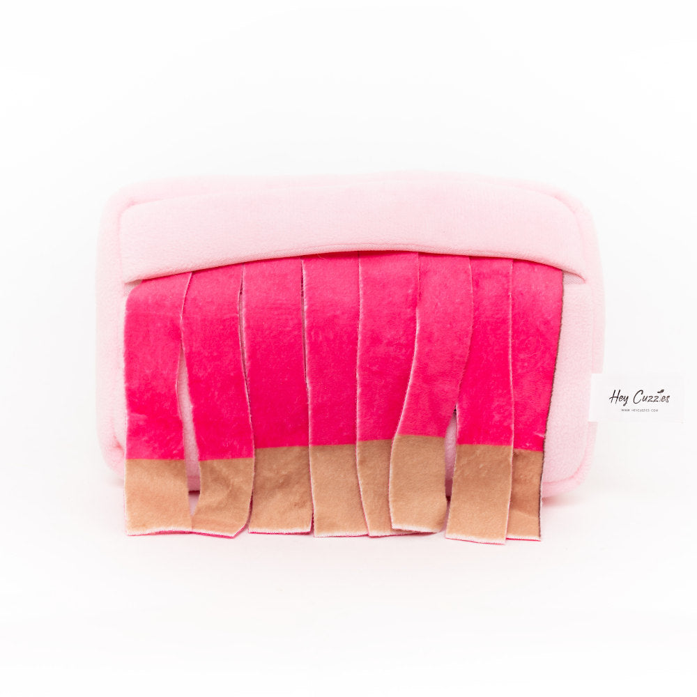 Hey Cuzzies Interactive Hide N Seek Strawberry Pawky Dog Toy