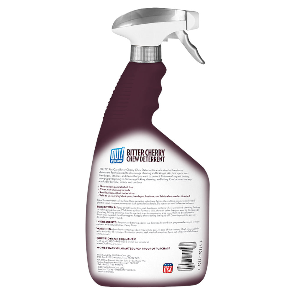 OUT! Bitter Cherry Chew Deterrent Spray For Dogs 945ml