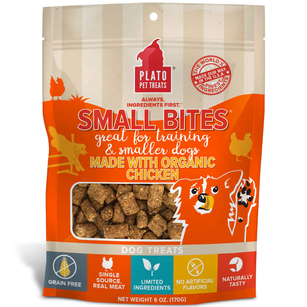 Plato Small Bites Chicken Grain Free Dog Treats 2.5oz