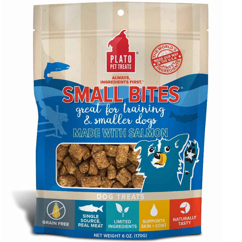 Plato Small Bites Salmon Grain Free Dog Treats 2.5oz
