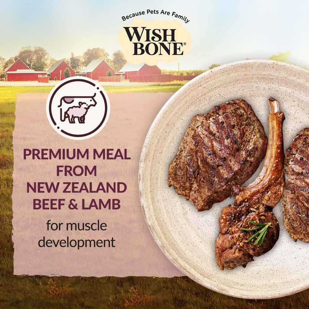 "Wishbone Graze Beef, Lamb & Chicken Grain-Free Dry Cat Food 4lb"