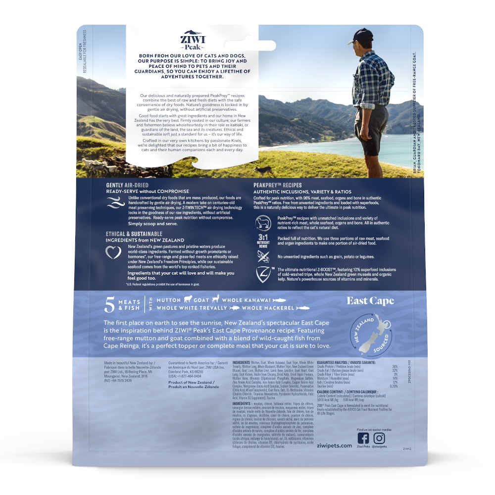 Ziwi Peak Provenance East Cape Grain-Free Air-Dried Cat Food