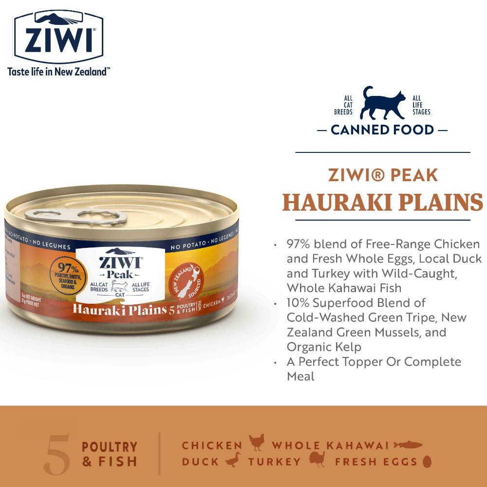 15% OFF: Ziwi Peak Provenance Hauraki Plains Grain-Free Canned Cat Food 85g