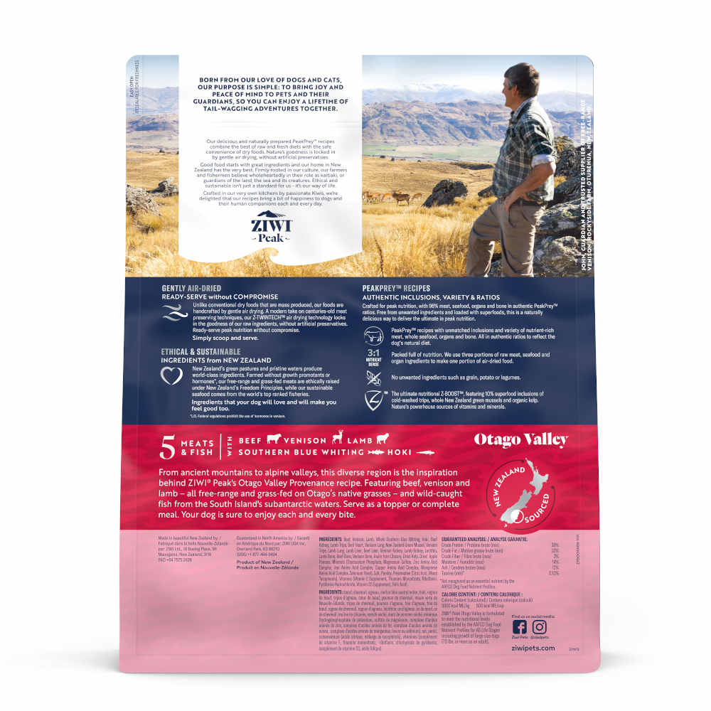 Ziwi Peak Provenance Otago Valley Grain-Free Air-Dried Dog Food